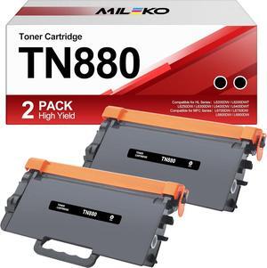 TN880 Super High Yield Toner Cartridge 2 Black Compatible Replacement for Brother TN880 TN 880 TN-880 for Brother HL-L6200DW L6200DWT L6250DW L6300DW L6400DW L6400DWT MFC-L6700DW L6750DW Printer