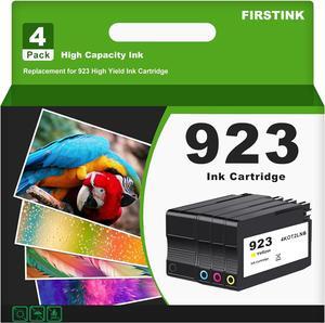 High Yield 923 Ink Cartridges 4K0T3LN 4K0T0LN 4K0T1LN 4K0T2LN 4-Pack 923 Ink Cartridge Use with OfficeJet 8122e OfficeJet Pro 8135e 8138e 8139e Printer(Black*1 Cyan*1 Magenta*1 Yellow)