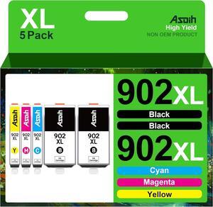 902XL Ink Cartridges Combo Pack Compatible   902XL 902 Ink Cartridges 902XL Ink Cartridges   Printers   Officejet Pro 6958 6978 6968 6970 6960 6962, 5 Packs of 902 902XL Ink
