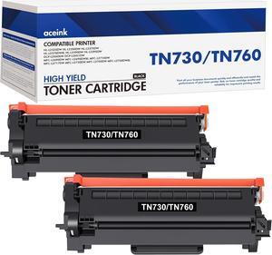TN730 TN-730 Black Toner Cartridge: 2 Pack High Yield Compatible TN 730 TN730 Toner Cartridge Replacement for Brother MFC-L2710DW HL-L2395DW DCP-L2550DW HL-L2350DW MFC-L2750DW HL-L2395DW