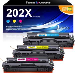 202X Toner Cartridge Replacement   202X 202A Color Pro MFP M281fdw M281cdw M254dw M281fdn 281fdw M254 M281 Toner Printer (Cyan Yellow Magenta, 3-Pack)
