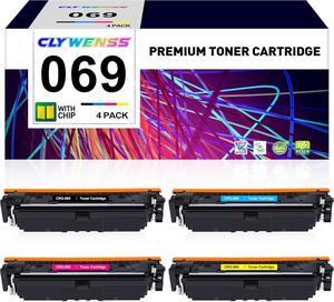 Compatible CRG-069 069 Toner Cartridge Set Replacement   069 069H with CHIP for imageCLASS MF751Cdw LBP674Cdw LBP673Cdw MF753Cdw Printer (B/C/M/Y, 4-Pack)