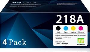 218A Toner Cartridges (with Chip) Compatible   218A for Color Pro MFP 3301fdw 3201dw 3301sdw 3301cdw 3201 3301 Series Printer Ink W2180A W2181A W2182A W2183A (Black Yellow Cyan Magenta, 4 Pack)