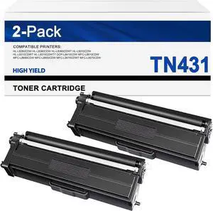 Ennovor TN431 Black TN431BK Toner Replacement for Brother 431 Toner Cartridges Work with MFC-L8900CDW Toner MFC-L8905CDW MFC-L8610CDW HL-L8360CDW HL-L8360CDWT HL-L8260CDW (TN 431 Black 2-Pack)