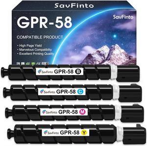 GPR-58 GPR58 Toner Cartridge Replacement   ImageRunner Advance C356iF C256iF C356 C256 DX C257 C257iF C357 C357iF DX-C359IF DX-C259IF Printer (BCMY, 4-Pack)