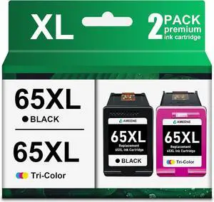 65XL Black/Tri-Color Ink Cartridges Combo Pack High-Yield (2-Pack), Replacement   DeskJet 3755, 3772, 3722, 3752, 3700 Series; 2622, 2652, 2600 Series;Envy 5055, 5052, 5014, 5000 Series T0A36AN
