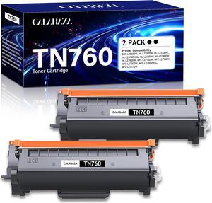TN760 Toner Cartridge Black High Yield Compatible Brother TN-760 TN 760/TN730 TN-730 Toner Replacement for Brother MFC-L2750DW HL-L2370DW MFC-L2710DW HL-L2350DW DCP-L2550DW HL-L2390DW Printer (2 Pack)