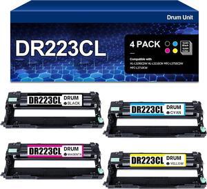 DR223CL(4 Pack) Compatible Drum Unit Replacement for Brother DR223 DR223CL DR-223 Compatible with MFC-L3770CDW MFC-L3750CDW HL-L3230CDW HL-L3290CDW HL-L3210CW (Black, Cyan, Magenta, Yellow, 4 Pack)