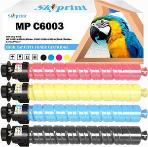 MP C6003 Toner Cartridge Black Cyan Yellow Magenta Replacement for Ricoh Aficio Lanier Savin MP C6003 C4503 C5503 C6004 C4504ex C6004ex Series Printer.(4-Pack 841849 841851 841852 841850)