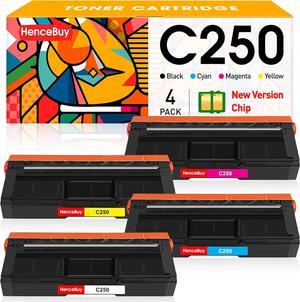 Compatible Toner Cartridges SP C250 C261 High Capacity 2300 Pages for Black Cyan Magenta Yellow Work for RICOH Aficio SP C250DN C250SF C261SFN C261SFNw C261DNw Laser Printers [ 4 Pack]