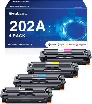 202A Toner Cartridge Compatible HP 202A 202X CF500A CF501A CF502A CF503A Replacement   Color Laser Pro M254dw MFP M281fdw M281cdw Printer (Black Cyan Yellow Magenta, 4-Pack)