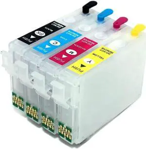 Ennovor 4Color 193 T1931-T1934 Refill Ink Cartridge with Chip for Epson WF 2521 2531 2541 2631 2651 2661 Printer