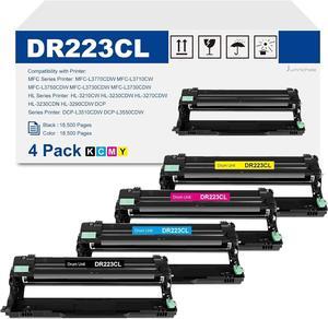 4-Pack DR223 DR223CL DR-223CL Drum Unit Black Cyan Magenta Yellow Replacement for Brother HL-L3210CW HL-L3230CDW HL-L3270CDW HL-L3290CDW MFC-L3710CW MFC-L3750CDW MFC-L3770CDW Printer