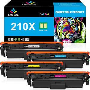 LeciRoba 210X High-Yield Toner Cartridge Replacemement   210X W2100X W2101X W2102X W2103X   Color Laserjet Pro 4201 4201dn 4201dw MFP 4301 4301dw 4301dn 4301fdn 4301fdw Printer (4-Pack)