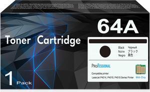 CC364A 64A Black Toner Cartridge with Chip 1-Pack, 64A Toner Cartridge Replacement   64A Toner 64X CC364X Compatible with Laser P4014 Series; Laser P4015n Series; Laser P4515n Series Printer