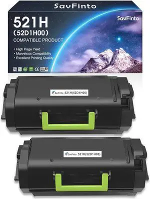 521H 52D1H00 High Yield Toner Cartridge Replacement for Lexmark MS710 MS710dn MS711 MS810 MS810dn MS810n MS811 MS812 MX710 MX710de MX711 MX810 MX811 MX812 Series Printer (Black, 2-Pack)