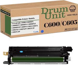 C600/C605 Drum Unit Compatible for Xerox 108R01488 108R01487 108R01486 108R01485,Fit for Versalink C600DN C600DX C605X C605XF Printer (Cyan Drum Cartridge)