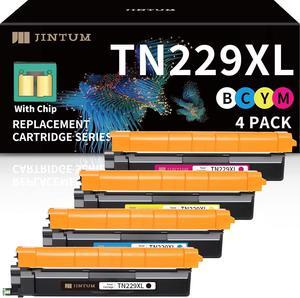 JINTUM TN229XL Toner Cartridge Compatible with Brother TN229 Toner Cartridge for MFC-L3780CDW HL-L3280CDW MFC-L3720CDW HL-L3220CDW Printers (High Yield, 4-Pack)
