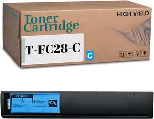 T-FC28 Compatible Toner Cartridge for Toshiba T-FC28-K T-FC28-C T-FC28-M T-FC28-Y, for E-Studio 2330C 2820C 3520C 4520C 2830C 3530C Printer (1Cyan)