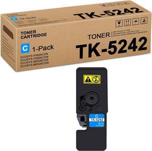 TK5242 TK-5242 Toner Cartridge (1-Pack, Cyan) - Lovn TK-5242C Cyan Toner Cartridge (Up to 3,500 Pages) Replacement for Kyocera ECOSYS P5026cdn P5026cdw M5526cdn M5526cdw Printer 1T02R7CUS0