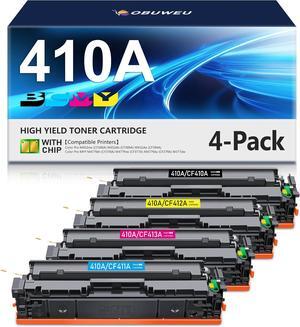 Compatible 410A Toner Cartridge Replacement   410A for Color Pro MFP M477fnw M477fdw M477fdn M452dw M452nw M452dn M477 Toner Printer (Black Cyan Yellow Magenta, 4-Pack)