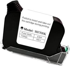 M8700K Quick Dry Inkjet Cartridge for Handheld Inkjet Printer Works On Paper Fabric Wood Ceramics Glass Various