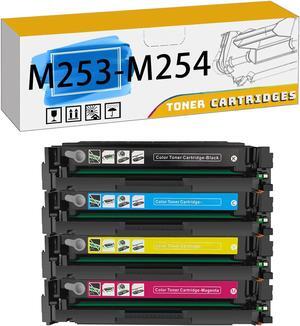 M253-M254 M253 M254 Toner Cartridge, Compatible   M254dw M254nw PrintersHigh Print Volume with Chip BYMC 4 pcs