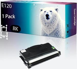 E120 Toner Cartridge Compatible for Lexmark 12015SA, 12035SA, 12017SR E120N Printer, High Printing Page Count 2500 Pages.(Black)