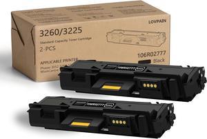 Phaser 3260 Black Toner Cartridge 2Pack (3,500 Pages /Pack, High Capacity) Lovin 106R02777 Toner Cartridge Replacement for Xerox WorkCentre 3215 3215NI 3225 Phaser 3260 3260DI 3052 Printer