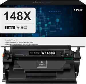 148X Black High Yield Toner Cartridge (Without Chip) Replacement for W1480X 148X W1480A 148A Toner Cartridge for Pro 4001 4001dw 4001dn 4001n MFP 4101 4101fdw 4101fdn Printer | 1-Pack
