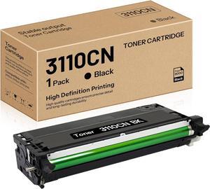 3110cn 3115cn Toner Cartridge Compatible Replacement for Dell 3110cn 3115cn 3110 3115 310-8092 Printer Toner (Black,1 Pack)