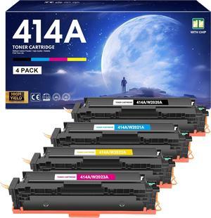 414A Toner Cartridges 4 Pack MFP M479fdw Replacement   414A HP 414X Compatible with HP Color Pro MFP M479fdw Color Pro M454dw M454dn M480f M455dn Printer