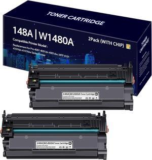 (High Yield 2 Pack Compatible 148A W1480A Black Toner Cartridge Replacement for Pro 4001dw 4001dn 4001n MFP 4101fdw 4101fdn Printer (with Chip)