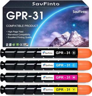 GPR-31 GPR31 Toner Cartridge Replacement   ImageRunner Advance C5030 C5030i C5035 C5035i C5235 C5235i C5240 C5240i C5240A C5235A C5255 NPG-46 XV29 Printer (BCMY, 4-Pack)