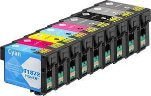 Ennovor Remanufactured T157 Ink Cartridges Replacements with for Stylus Photo R3000 Printer (9 Pack: 80ML T157120 T157220 T157320 T157420 T157520 T157620 T157720 T157820 T157920) 157 Ink Cartridge