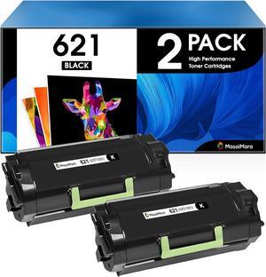 MasaiMara 62D1000 621 Black 2-Pack Compatible Toner Replacement for Lexmark MX710de MX710dhe MX711de MX711dhe MX711dthe MX810de MX810dfe MX810dme MX810dpe MX810dte MX810dtfe MX810dtme Printer Ink