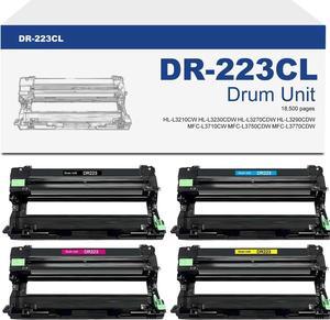 DR223 DR223CL DR-223CL Black Cyan Magenta Yellow Imaging Drum Unit Compatible for Brother HL-L3210CW HL-L3230CDW HL-L3270CDW HL-L3290CDW MFC-L3710CW MFC-L3750CDW MFC-L3770CDW Printer | 4-Pack
