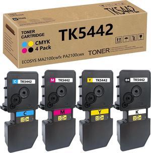 TK5442 TK-5442 Replacement Toner Cartridge Compatible for Kyocera TK-5442K TK-5442C TK-5442M TK-5442Y for ECOSYS MA2100cwfx PA2100cwx Printers 4 Pack