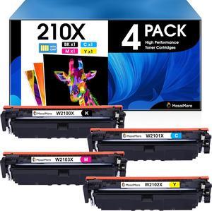 MasaiMara (7,500 Pages Compatible Toner Cartridges   210X W2100X W2101X W2103X W2102X   Color Pro 4201dw 4201dn MFP 4301fdw 4301fdn 4301dw Printer (Black Cyan Magenta Yellow, 4-Pack)