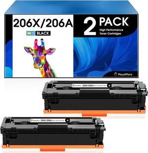 MasaiMara (3,150 Pages High Capacity Compatible Toner Cartridges Replacement   206X 206A W2110X   Color Laserjet Pro M255dw M255nw MFP M282nw M283cdw M283fdn M283fdw Printer (Black, 2-Pack)