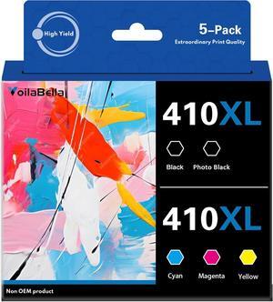 410XL T410XL Ink Cartridge Replacement for Expression XP-7100 XP-530 XP-630 XP640 XP-830 XP-635 Printer (Black, Cyan, Magenta, Yellow, Photo Black)