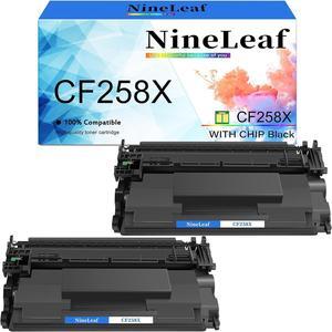NineLeaf 2 Pack 58X [with Chip] Compatible Black Toner Cartridge Replacement   58X CF258X 58A CF258A to use for Laser Jet MFP M428fdw M428dw M428fdn Pro M404n M404dn M404dw M428 M406 Printer