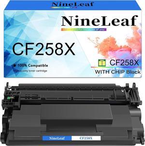 NineLeaf 1 Pack 58X [with Chip] Compatible Black Toner Cartridge Replacement   58X CF258X 58A CF258A to use for Laser Jet MFP M428fdw M428dw M428fdn Pro M404n M404dn M404dw M428 M406 Printer