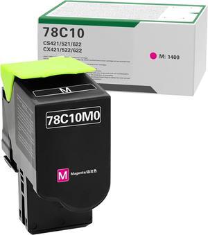 78C10 78C10M0 Magenta Compatible Toner Cartridge Replacement for Lexmark CS421 CX522 CX622 CS521 CX421 CX521 CS522 CX625 Printer (1 Pack)