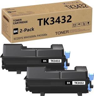 TK-3432 TK3432 Toner Cartridge Compatible for Kyocera TK-3432 TK3432K for ECOSYS MA5500ifx PA5500x Black 2 Pack 40,000 Pages