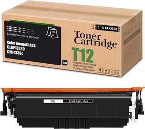 T12 Toner Cartridge High Yield Replacement Compatible   T12BK T12C T12M T12Y Work for Color ImageCLASS X LBP1333C X MF1333c Printer (1-Pack Black)