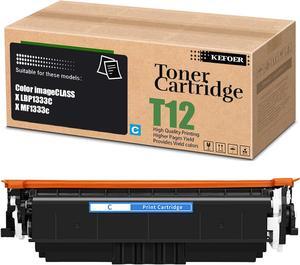 T12 Toner Cartridge High Yield Replacement Compatible   T12BK T12C T12M T12Y Work for Color ImageCLASS X LBP1333C X MF1333c Printer (1-Pack Cyan)