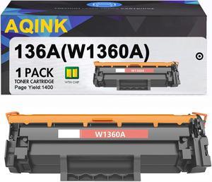 136A W1360A Black Toner Cartridges High Yield, Replacement   W1360A W136A Toner Cartridge, Compatible with Laserjet M211dw Laserjet MFP M236sdw Printer 1-Pack