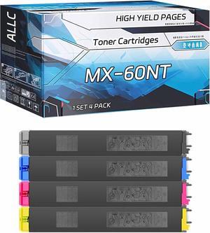 ALLC Compatible with Sharp MX-3550N MX-3550V MX-3551 MX-3570N MX-3570V MX-3571 MX-3571S MX-4050N MX-4050V MX-4051 Toner Cartridges MX-60NT, High Yield 41000 Pages (Multicolor)