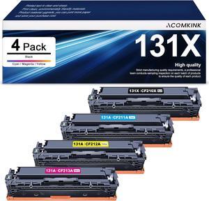 131X 131A Toner Cartridges 4 Pack Replacement   131A 131X CF210X CF211A CF212A CF213A Pro 200 Color M251nw, MFP M276nw Printer Ink, Black Cyan Magenta Yellow